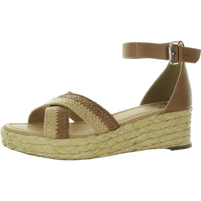 Dolce Vita Odell Womens Platform Ankle Strap Wedge Sandals In Beige