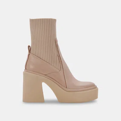 Dolce Vita Odina Boots Taupe Leather In Pink