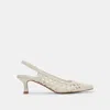 Dolce Vita Olympa Pointed Toe Slingback Pump In White
