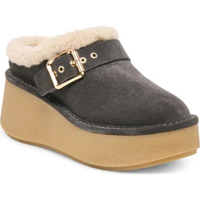 Dolce Vita Oslo Plush Platform Mule In Black