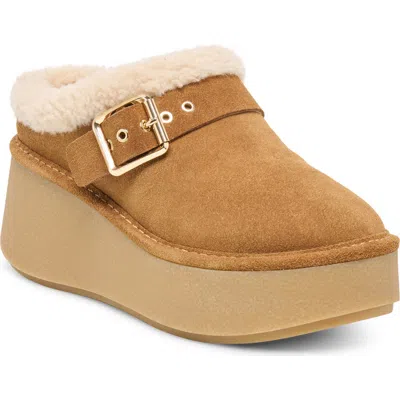 Dolce Vita Oslo Plush Platform Mule In Brown