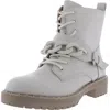 Dolce Vita Osten Womens Faux Leather Ankle Combat & Lace-up Boots In Multi