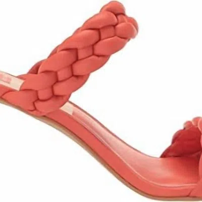 Dolce Vita Paily Braided Heel In Persimmon In Red