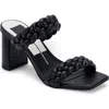 Dolce Vita Paily Rhinestone Heels Sandal In Black Rhinestone In Black Leather