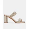 Dolce Vita Paily Heels In Light Gold Metallic Stella Suede
