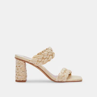 Dolce Vita Paily Raffia Heels Vanilla Raffia In Neutral