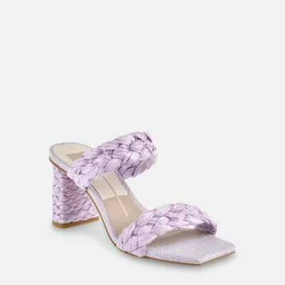 Dolce Vita Paily Womens Faux Leather Square Toe Heel Sandals In Purple