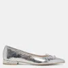 Dolce Vita Palani Ballet Flats Silver Distressed Leather In Multi