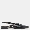 Dolce Vita Pamla Midnight Snake-embossed Leather Slingback Flats In Multi