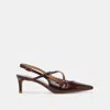 Dolce Vita Pamla Mid Heels Cranberry Crinkle Patent