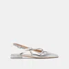 Dolce Vita Pamla Wide Flats Silver Crinkle Patent