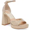Dolce Vita Pandro Crystal Womens Embellished Block Heels In Beige
