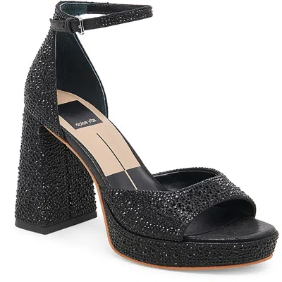 Dolce Vita Pandro Crystal Womens Embellished Block Heels In Multi