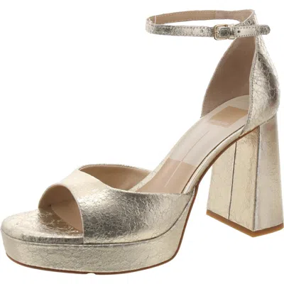 Dolce Vita Pandro Womens Platform Sandals In Silver