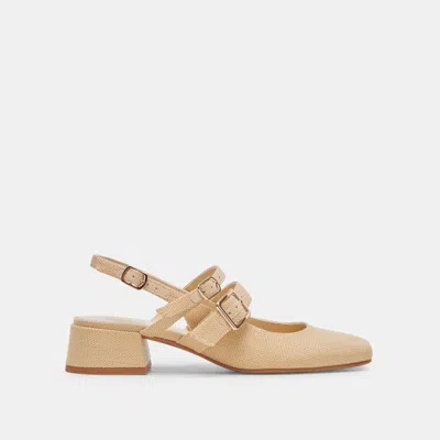 Dolce Vita Patzy Heels Natural Raffia In Brown