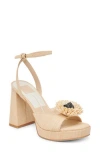 Dolce Vita Paulos Platform Sandal In Natural Raffia