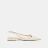 Dolce Vita Payge Flats Off White Crinkle Patent