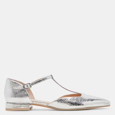 Dolce Vita Peaty Flats Silver Distressed Leather In Multi