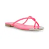 Dolce Vita Penni Womens Snake Print Toe Loop Flip-flops In Pink