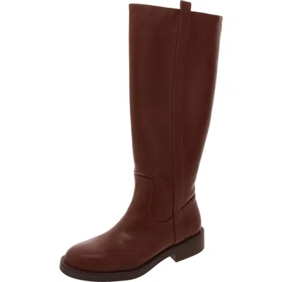 Dolce Vita Pennie Womens Faux Leather Tall Knee-high Boots In Brown