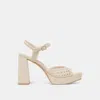 Dolce Vita Peyten Wide Heels Creme Woven Stella