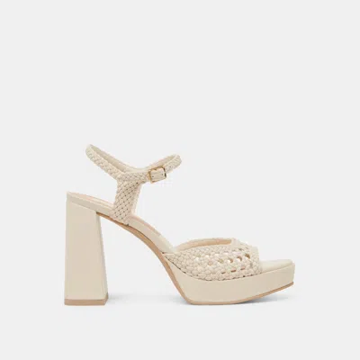 Dolce Vita Peyten Wide Heels Creme Woven Stella