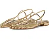 Dolce Vita Phinly Ballet Flat Womens Gold Distressed Leather Cut-out Gal1181 In Multi