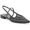 Dolce Vita Phinly Pointed Toe Slingback Flat In Midnight