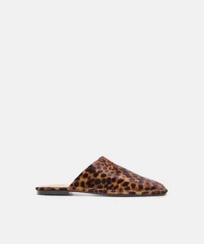 Dolce Vita Phira Flats In Dark Leopard Calf Hair Size 6 By  In Animal Print