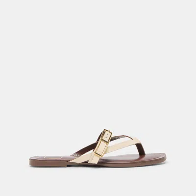Dolce Vita Piers Sandals Beige Croco Embossed Leather