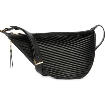 Dolce Vita Pleated Sling Crossbody Bag In Black