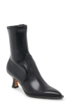 Dolce Vita Azalea Pointed Toe Bootie In Black Leather