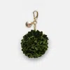 Dolce Vita Pom Pom Bag Charm Dk Green In Green
