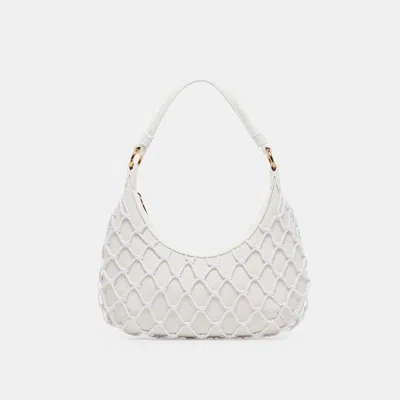 Dolce Vita Positano Shoulder Bag White Raffia