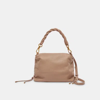Dolce Vita Preston Shoulder/crossbody Bag In Cafe Soft Pebble Leather By
