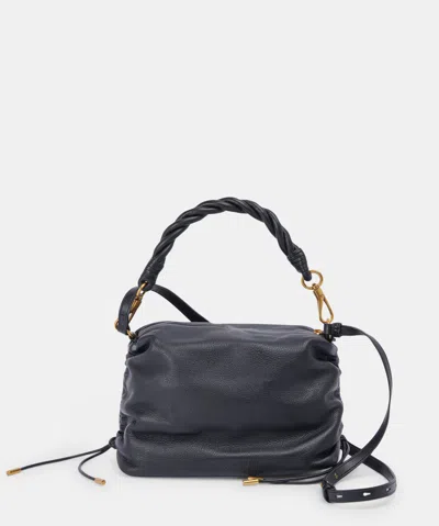 Dolce Vita Preston Shoulder/crossbody Black Leather Bag In Black Soft Pebble By