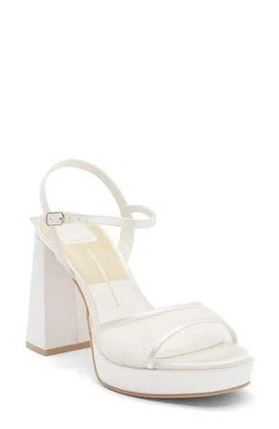 Dolce Vita Preya Platform Sandal In White