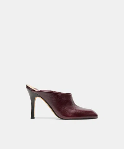 Dolce Vita Pryze Mules In Oxblood Leather Size 6 By  In Burgundy
