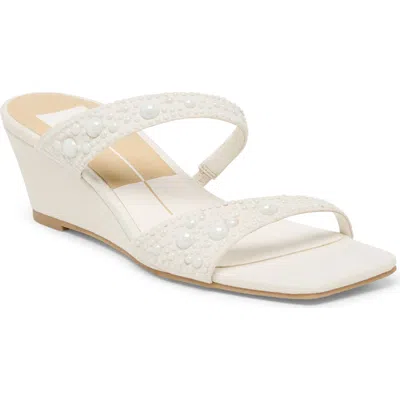 Dolce Vita Quilan Pearly Wedge Sandal In Neutral