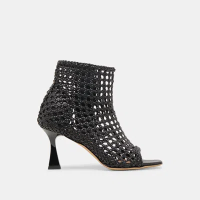 Dolce Vita Quin Heels Black Woven Leather