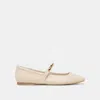 Dolce Vita Radya Ballet Flats Creme Leather In White