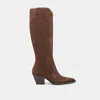 Dolce Vita Raj Extra Wide Calf Boots Dk Brown Suede