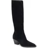Dolce Vita Raj Pointed Toe Knee High Boot In Onyx Suede