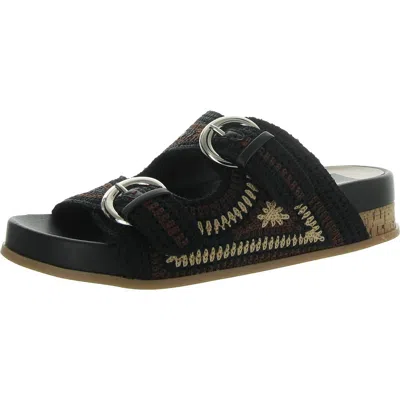 Dolce Vita Ralli Womens Buckle Knit Slide Sandals In Multi