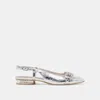 Dolce Vita Ramano Flats Silver Distressed Leather In Silver