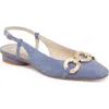 Dolce Vita Ramano Slingback Flat In Bluebell Suede