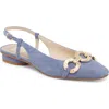 Dolce Vita Ramano Slingback Flat In Bluebell Suede