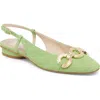 Dolce Vita Ramano Slingback Flat In Lime Suede