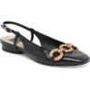 Dolce Vita Ramano Slingback Flat In Midnight Crinkle Patent