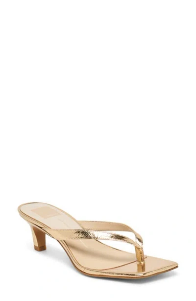 Dolce Vita Ramia Kitten Heel Flip Flop In Gold